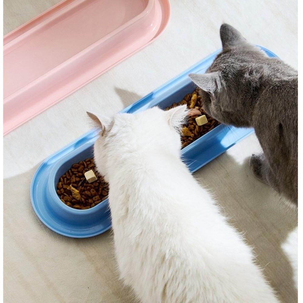 Tilted Neck Protection Pet Feeding Bowl Extra Long Cat Dog Feeder Cat Water Feeder Pet Household