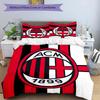 3pcs A-AC Milan Design Cover Set - HD Printed Bedding with 1 Cover and 2 Pillowcases - Perfect for Home and Dorm Decor