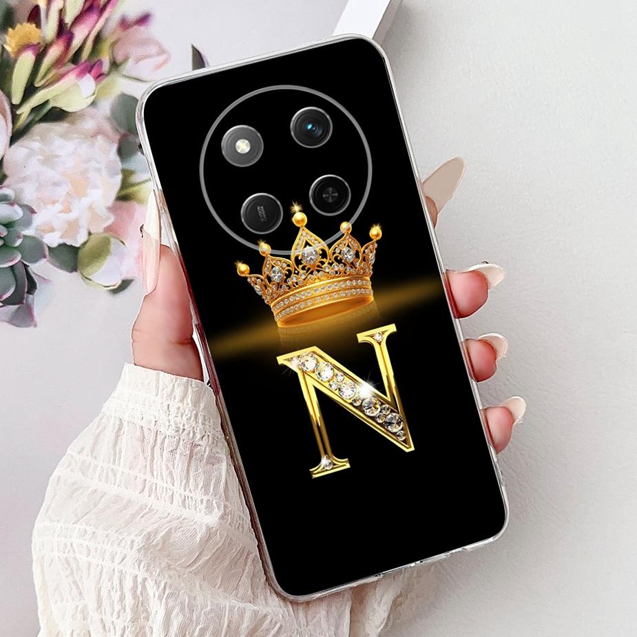 Чехол For Honor Magic7 Lite BRP-NX1 Стильный чехол с буквами-коронами Мягкий силиконовый тонкий чехол для телефона For Honor Magic 7 Lite Fundas Coque