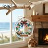 Handcrafted Style Ornament Christmas Acrylic Hanging Pendant for Holiday Tree Decoration, 2D Flat Ocean Theme Home Party Decor, Lightweight