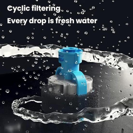 Cat Water Fountain Stainless Steel Automatic Water Fountain with Multiple Filtration 4L/135oz Quiet Dog Fountain with Water Level Window