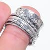 Natural Meditation Spinner 925 Sterling Silver Jewelry Ring Size 7.5 A1n70