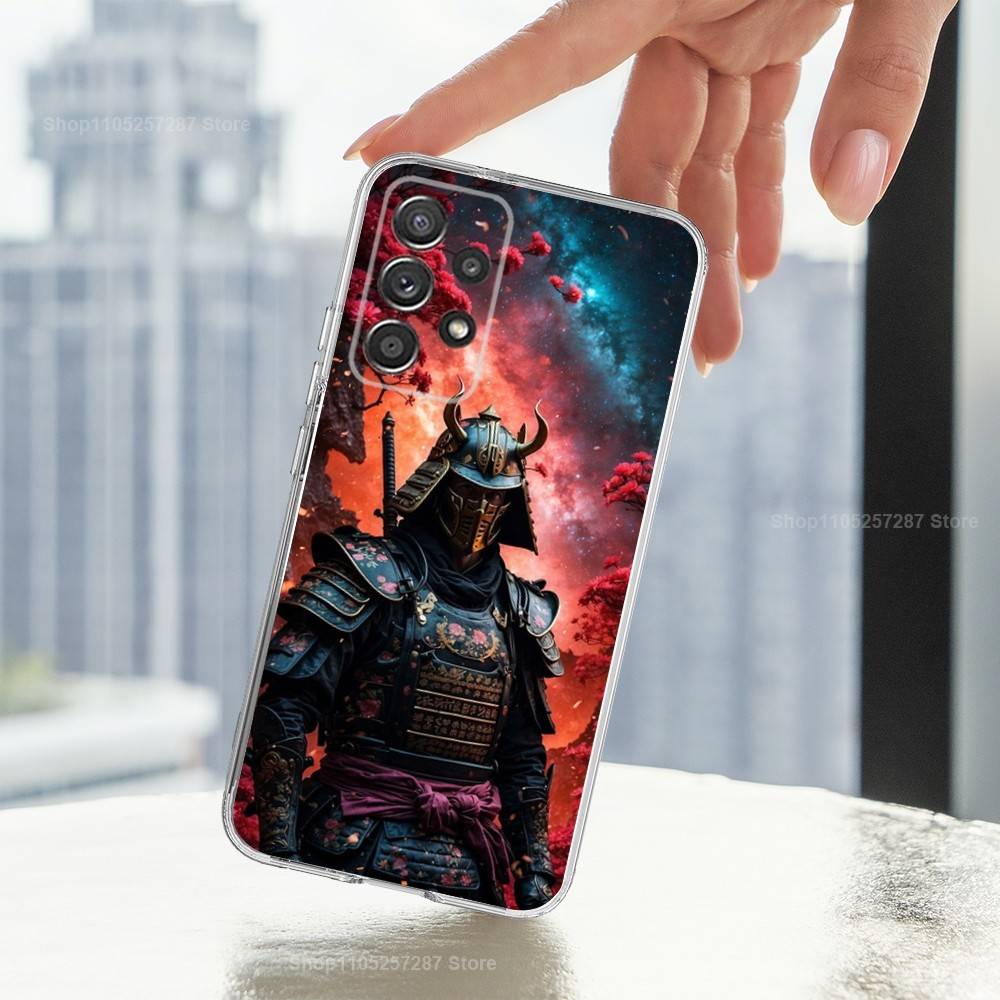 Samurai Art Bushido Case For Samsung A51,30,71,S9,Ultra,Lite,S22,10,20,FE,23,21,PIus,Transparent, Silicone