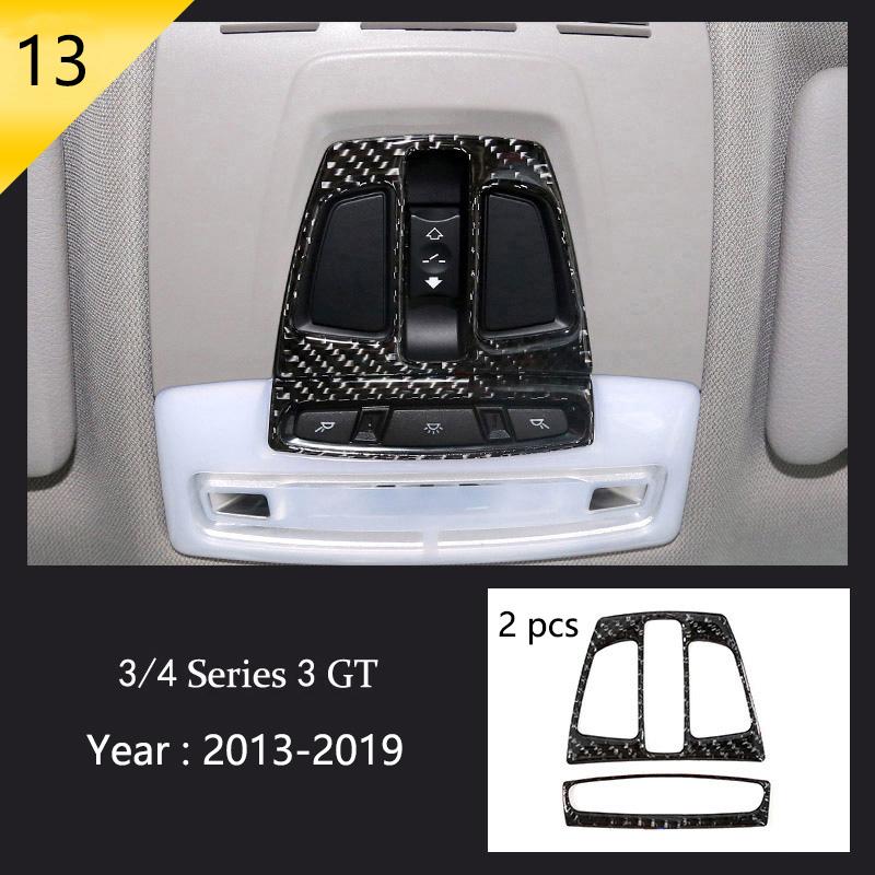Car Styling Carbon fiber interior button panel Decoration Cover Trim Sticker frame For BMW 3 Series F30 3gt F34 F32 Accessories