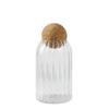 Cork Stopper Transparent Glass Sealed Jar High Borosilicate Glass Can Kitchen Food Tea Candy Coffee Beans Spices Storage Tank