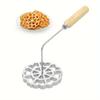 Bunuelos Mold Rosette Iron Molds Set with Wooden Handle Flower Lotus Cookie Maker Mold 4.7 Inch