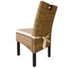 VidaXL Dining Chairs 6 Pcs Kubu Rattan Mango Wood