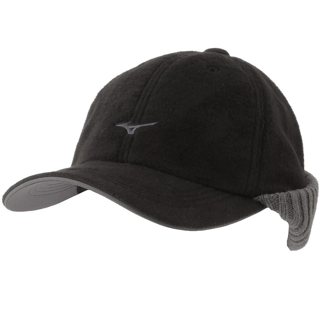 Mizuno Breath Thermo Golf Fleece Cap with and Free Size Earmuffs, Moisture-Wicking Heat-Generating Hat, Men's Black, (E2MWA508)
