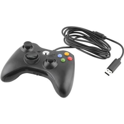Проводной USB-контроллер для Microsoft Xbox 360, ПК с Windows, контроллер видеоигр, черный