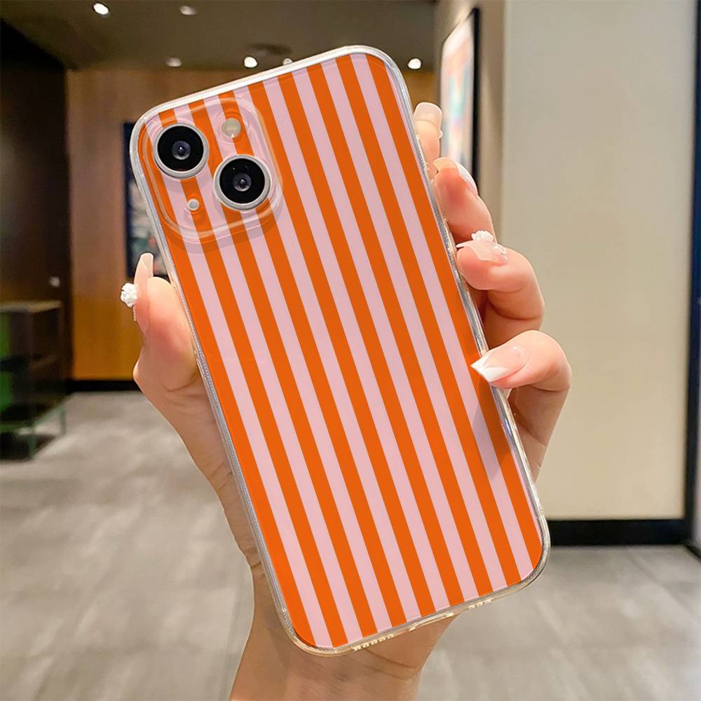 Красочный полосатый чехол для телефона для iPhone 17 16e 16 15 14 13 12 11mini Pro Max X XR XSMAX 8 7 Air Plus Мягкий чехол
