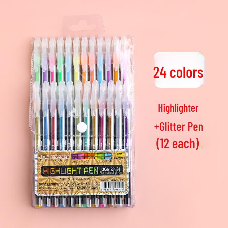 Ручка Luminous Quicksand Silver: Перламутровый маркер, меняющий цвет, для флуоресцентных заметок