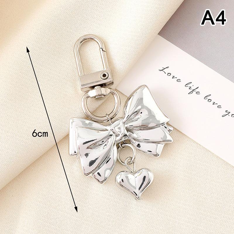 Брелок-бантик Y2K, изящный металлический бант, брелок для ключей, держатель для ключей от машины, украшение для сумки, подвеска, аксессуары, подарки
