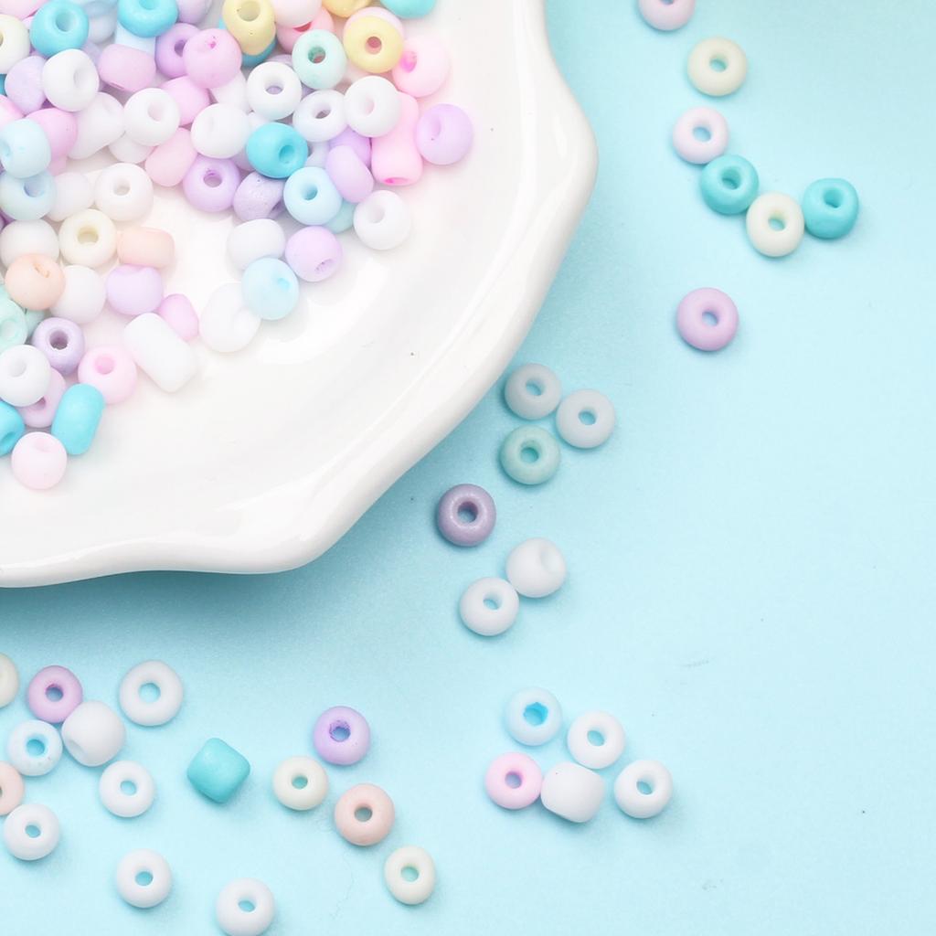 DIY Earrings Bracelet 3/4mm Necklace 300/500pcs Matte Handmade Accessories Jewelry Beaded Material Fashion Cream Rice Beads Accessories