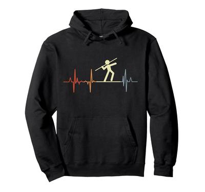 Толстовка с капюшоном для метания копья Vein Retro Cardiogram