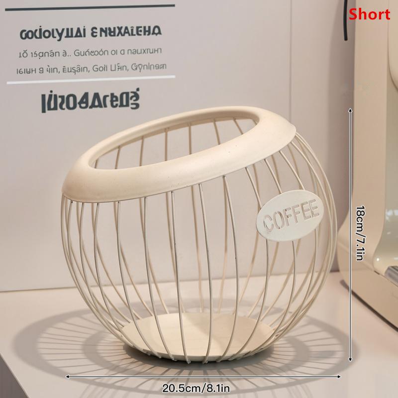 1 шт. Железный держатель для кофейных капсул Фруктовая закусочная Стеллаж для хранения Многофункциональный Полый стеллаж для хранения кофейных капсул Подходит для дома Кафе