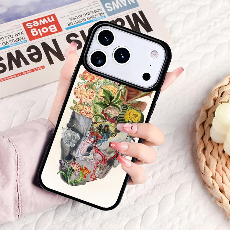 Чехол для телефона с рисунком человеческого мозга для IPhone 17 16e 15 14 13 12 11 Pro Max Air Mini Мягкая защитная крышка