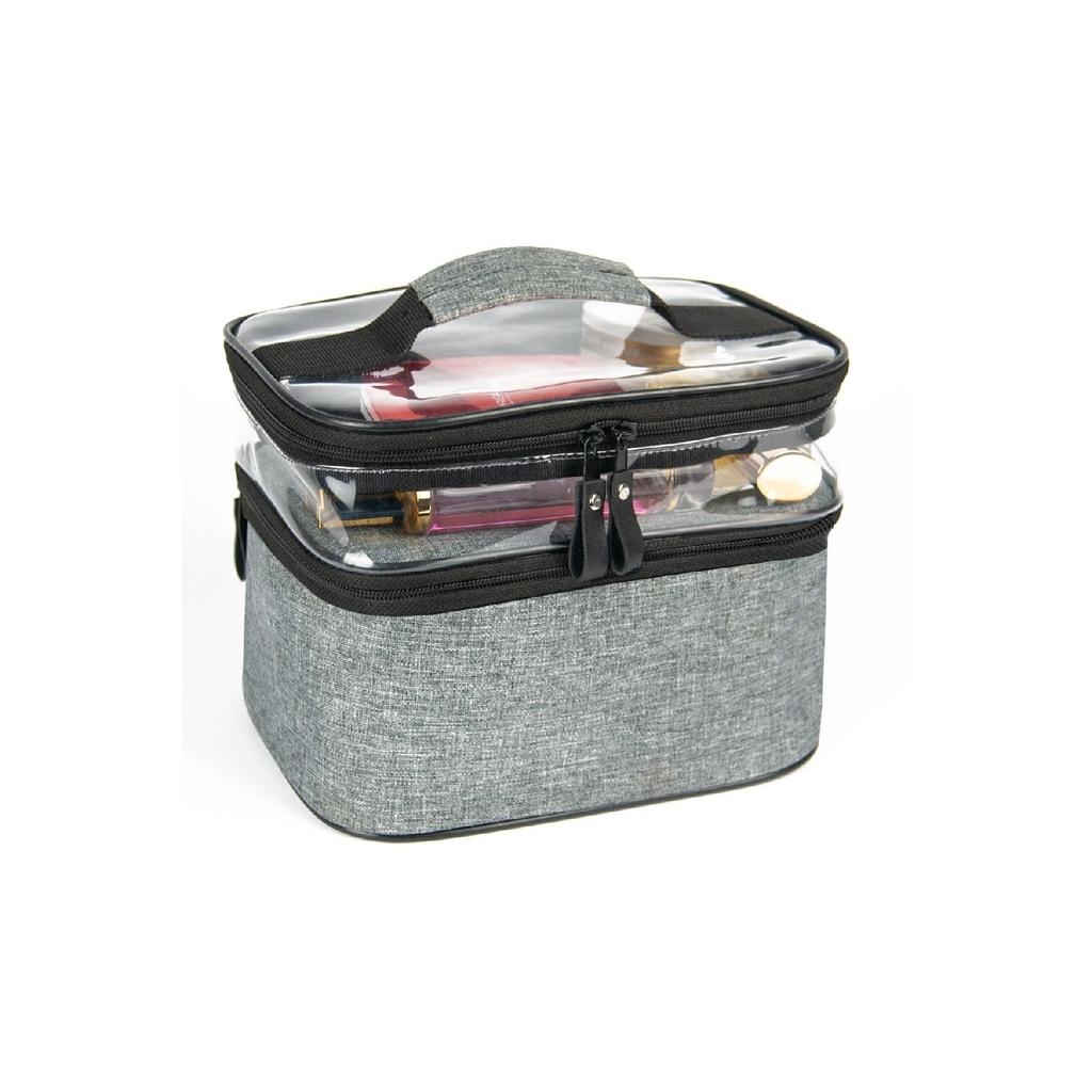 Женская косметичка с двумя большими отделениями, складной органайзер для путешествий, косметичка с вешалкой