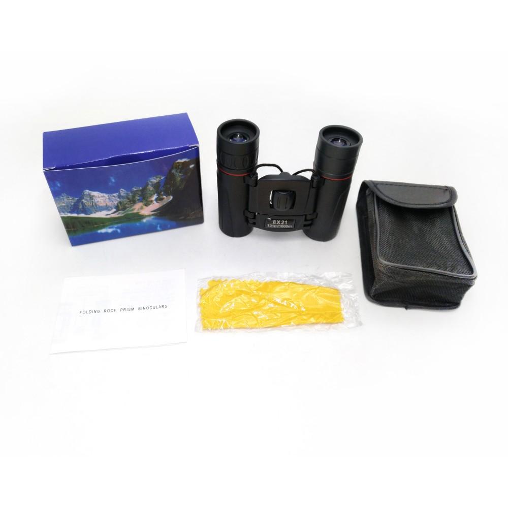 Compact 8x21 Folding Pocket Binoculars for Outdoor for Bird Watching and Sport Games