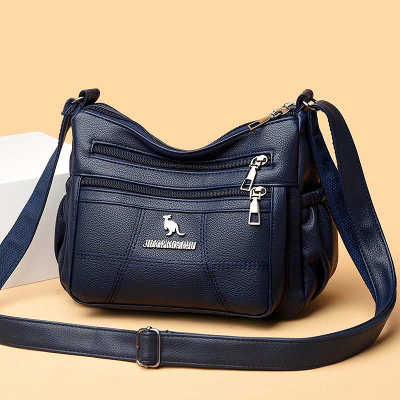 Women's Small Bag Women's Bag Fashion Soft Leather Crossbody Bag Middle-aged and Elderly Shoulder Bag