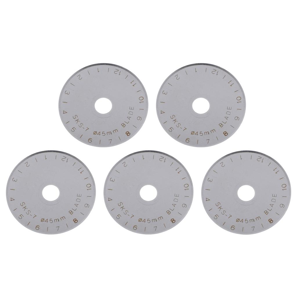 5 шт. 45 мм лезвия для вращающегося резака из легированной стали сменные лезвия для ткани, кожи, бумаги
