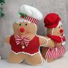 Holiday Polyester Gingerbreads Doll Decorative Pillow With Polyester Filling for Winter Comfort