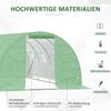 Walk-in polytunnel greenhouse. 8 windows with insect netting. Durable film. Steel frame. 6 x 3 x 2 m. Green