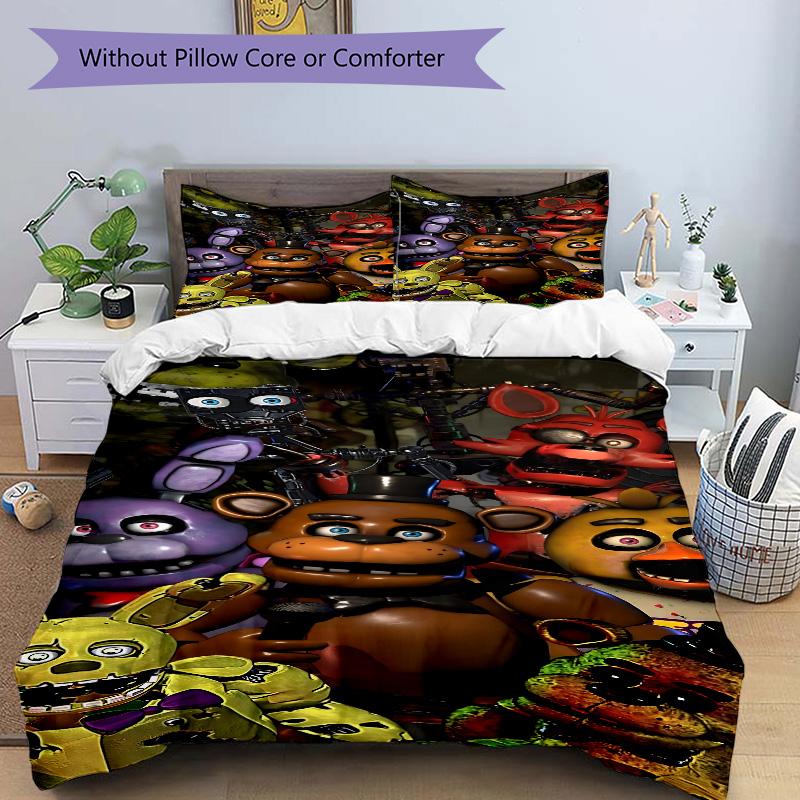 Five Nights Freddy'S Characters Print 3Pcs Bedding Setduvet Cover With 2 Bedropillowcase Home Birthday Gift