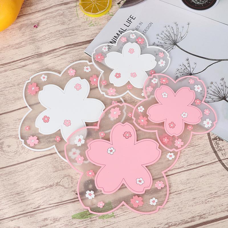 Cherry Blossom Heat Insulation Table Mat Family Office Anti-Skid Tea Cup Mat