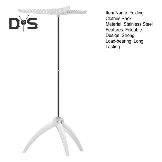 Складная вешалка для одежды с 3 штангами для подвешивания Высокая устойчивость Прочная несущая способность Простая установка Складная вешалка для брюк и пальто