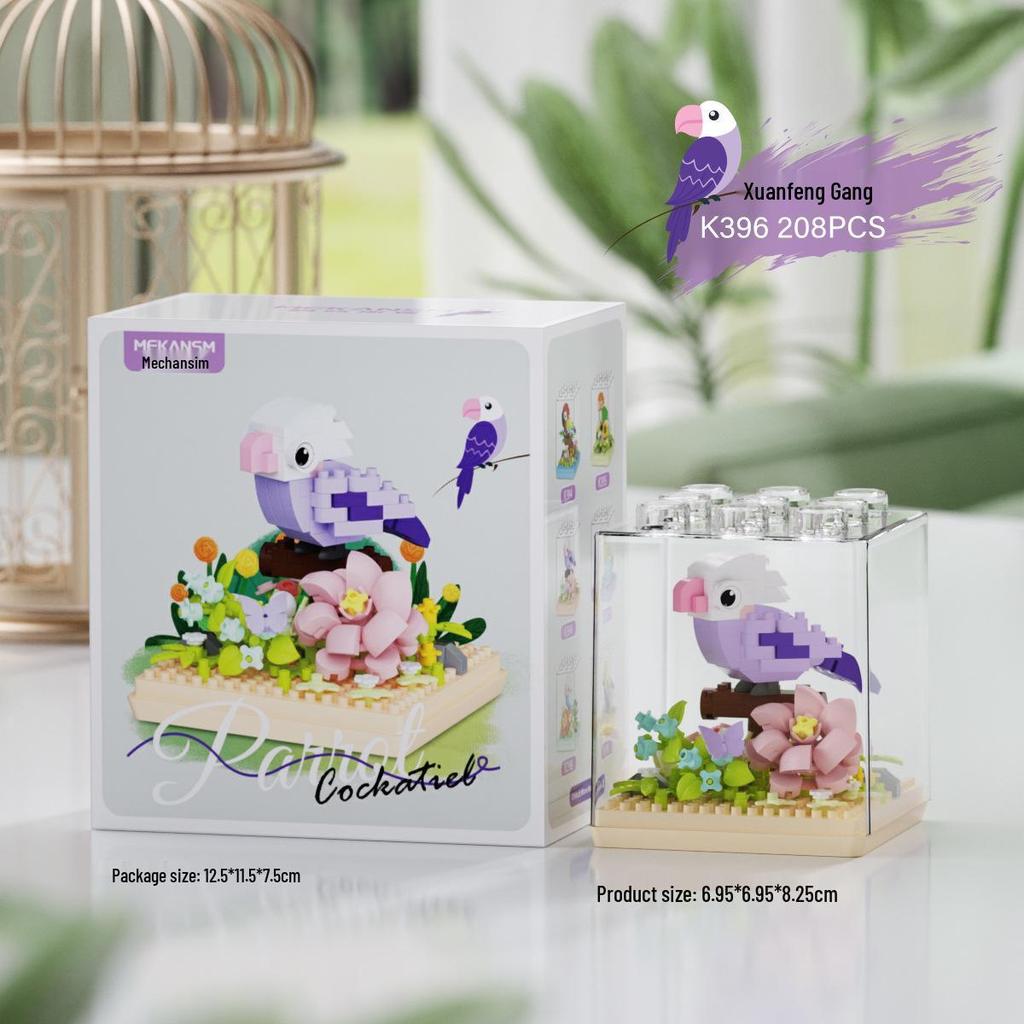 Cross-Border Lego Immortal Flower Basket Building Block Set - Rose Bonsai & Children's Assembly Toy for Teacher's Day Gift