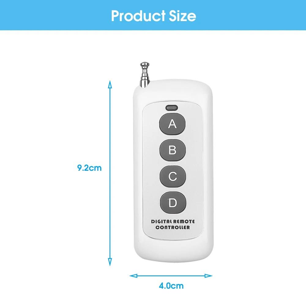 433MHz Wireless Remote Control 2/4/6/8 Buttons Remote Control Learning Code 1527 Antenna Reach 1000m Long Range