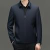 Men's Jacket Spring and Autumn New Mulberry Silk Business Casual Executive Lapel Thin Dad Jacket