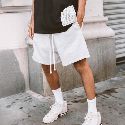 Мужские спортивные повседневные шорты однотонной расцветки