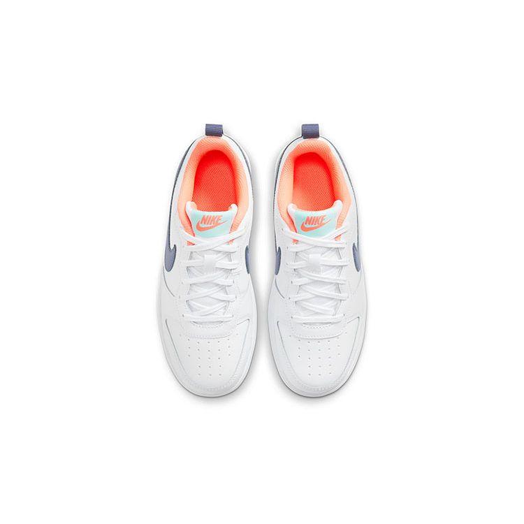 Nike Детские кроссовки Court Borough Low 2 GS White Dark Purple Dust Copa Bright-Mango BQ5448-112