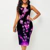 Женское платье Sling Summer Dynamic Butterfly Print Dresses Tight без рукавов Slim Fit Sexy Fashion Top Clothing