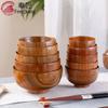 Japanese Style Wooden Bowl Jujube Round Large Soup Creative Children's Rice Tableware