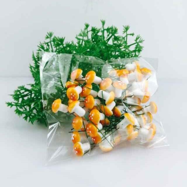 60 Imitation Plants, A Package of Colorful Small Mushrooms, Special Price Foam Mushroom Micro Landscape Potted Accessories