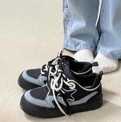 2024 Женские вулканизированные туфли Весна Осень Кожаные Женские Дизайнерские Женские Повседневные На шнуровке Плоская подошва Кроссовки