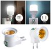 E27 LED Light Lamp Bulbs Socket Base Lamp Holder EU US Plug Adapter Converter ON/OFF Switch Lights Base For Led Light Bulb