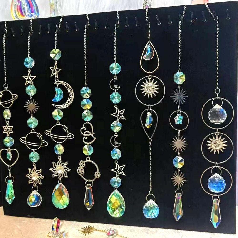 Home Garden Decor Sun Catcher Sun Moon Planet Prisms Hanging Decoration  Outdoor