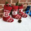 Christmas Socks Embroidered Knitted Red And White Christmas Socks Holiday And Family Fireplace Christmas Socks