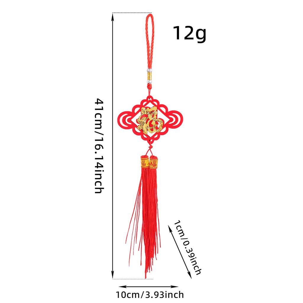 New Year'S Small Pendant Felt Cloth Gold Tassel Chinese Knot Small Lantern Ping An Fu Character Spring Festival Pendant Wedding Room Arrangement