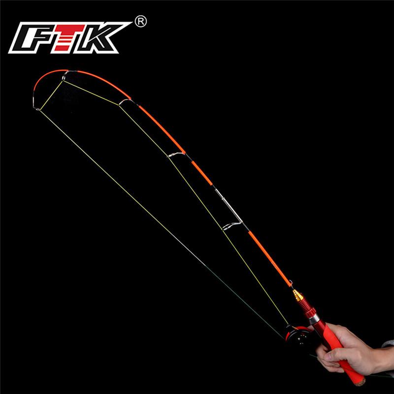 FTK Зимняя удочка для зимней удочки 50-80 см CW10-40G, катушка для зимней рыбалки, зимняя мягкая удочка для ловли карпа
