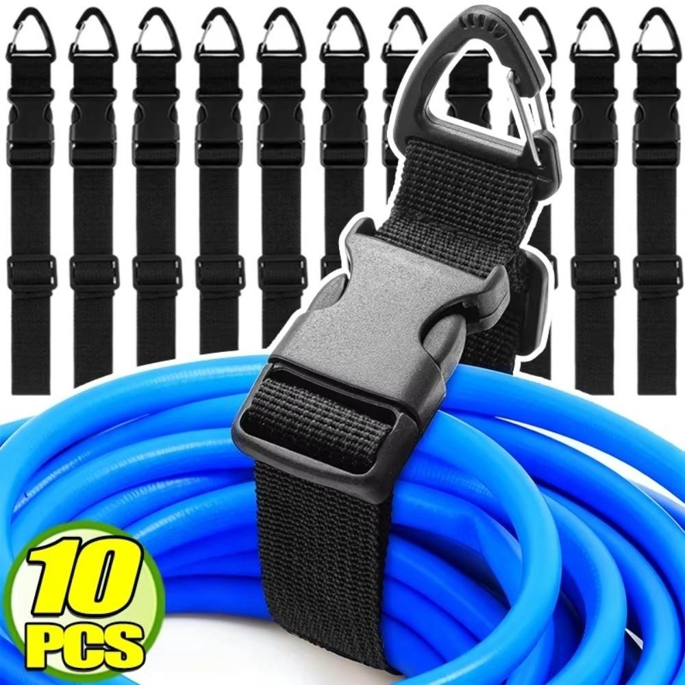 10Pcs Adjustable Cord Holder Heavy Duty Self Locking Cord Organizer Messy-Free Reusable Cable Management Straps Outdoor Wiring