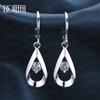 925 Sterling Silver AAA Zircon Water Droplets/raindrops Piercing Earrings Fashion Wedding Jewelry