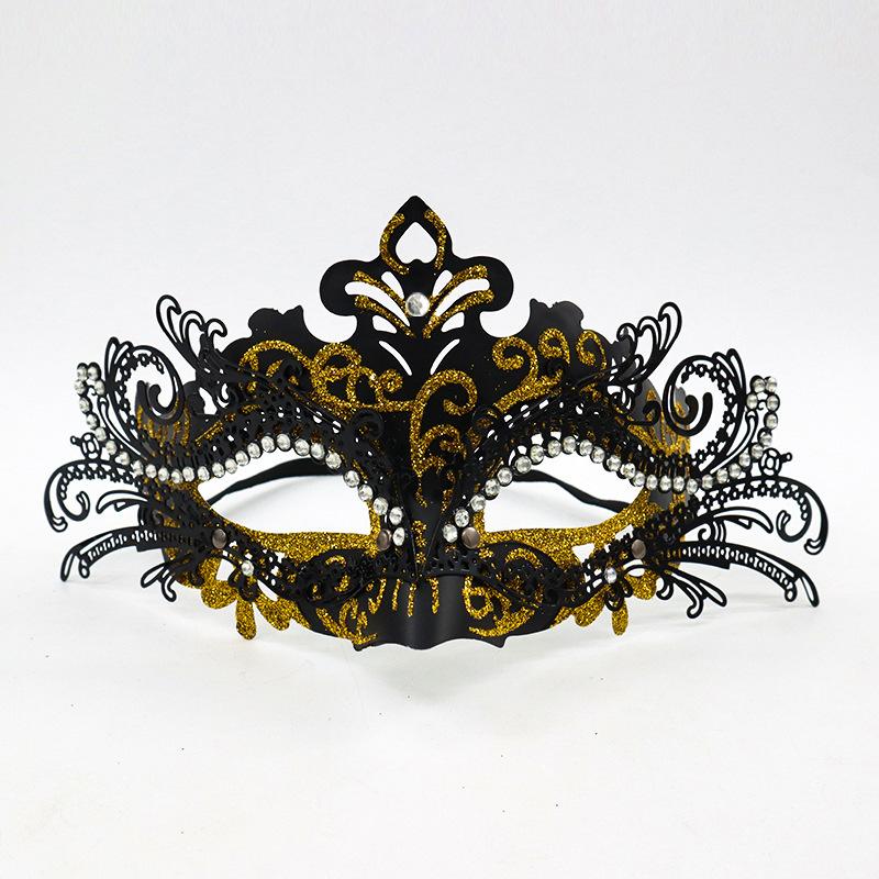 Diamond-encrusted half-face mask, Halloween costume prop for masquerade balls TK High-end Halloween mask for the face