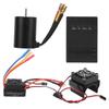 3650 4500KV Brushless Motor 60A ESC Programming Card Heat Sink Combo Set for 18 110 RC Car