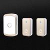 Battery-Free Wireless Doorbell, Long Range, Self-Powered, One Transmitter with Two Receivers, Remote Control