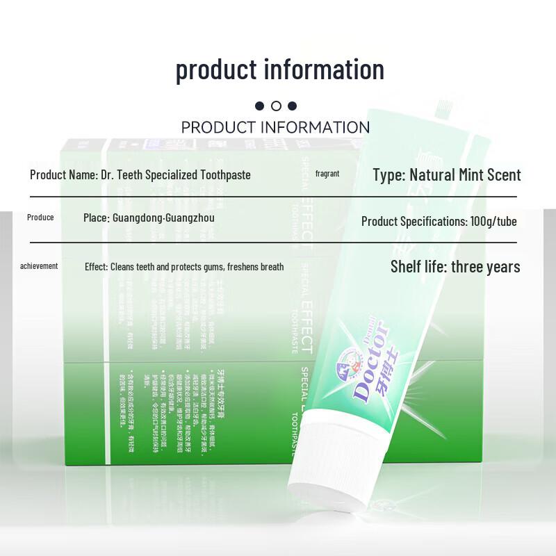 Dr. Teeth Professional Care Toothpaste - Natural Mint