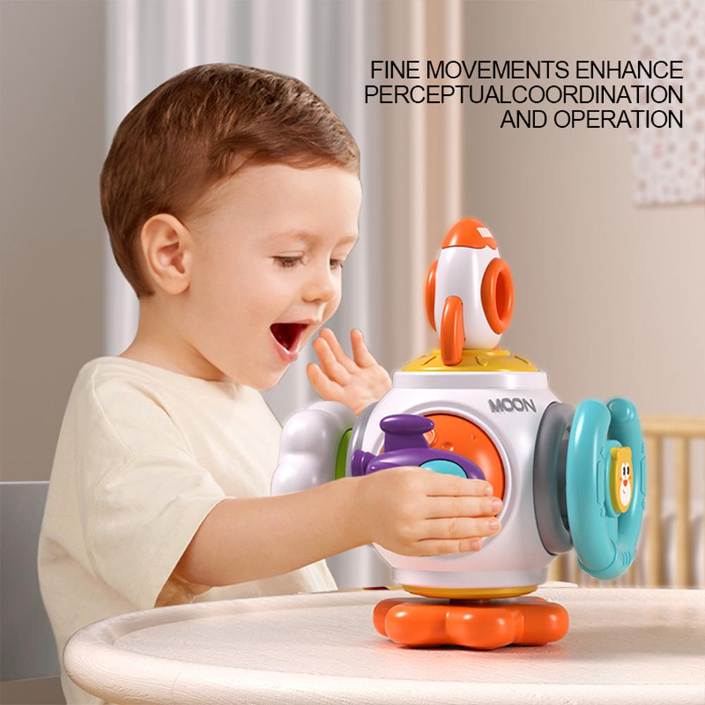 Busy Cube Cartoon Ball Busy Puzzle Hand Catch Ball Sensory Toy Educational Activity Cube for Baby